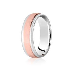 Two Colour Wedding Ring (Dc115bc)