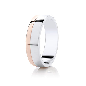 Two Colour Wedding Ring (Dc177)