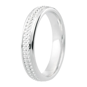 9ct Pearl Pip Court Wedding Ring (DC128)