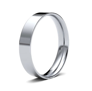 9ct 4mm Light Flat Court Wedding Ring (4Lle-9w)