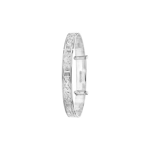 Silver Celtic Baby Bangle (G4405)