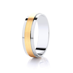 Two Colour Wedding Ring (Dc311bc)