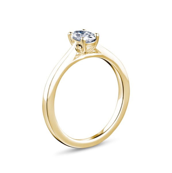 1.41ct Oval Lab Grown Certified Diamond Solitaire Ring (Opp01)