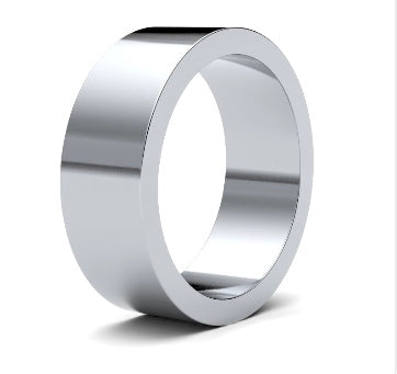 9ct 8mm Medium Flat Court Wedding Ring (8Gme-9y)