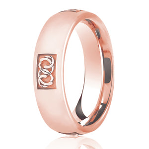 9ct Polished Celtic Traditional Court Wedding Ring (L112)