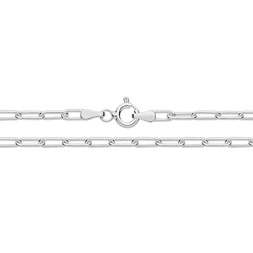 Silver 20” Paper Link Chain (G1372)