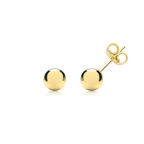 9ct Yellow Gold 5mm Ball Stud (Es203)