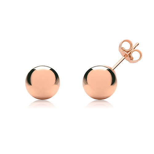 9ct Rose Gold Stud Earrings (Es520r)