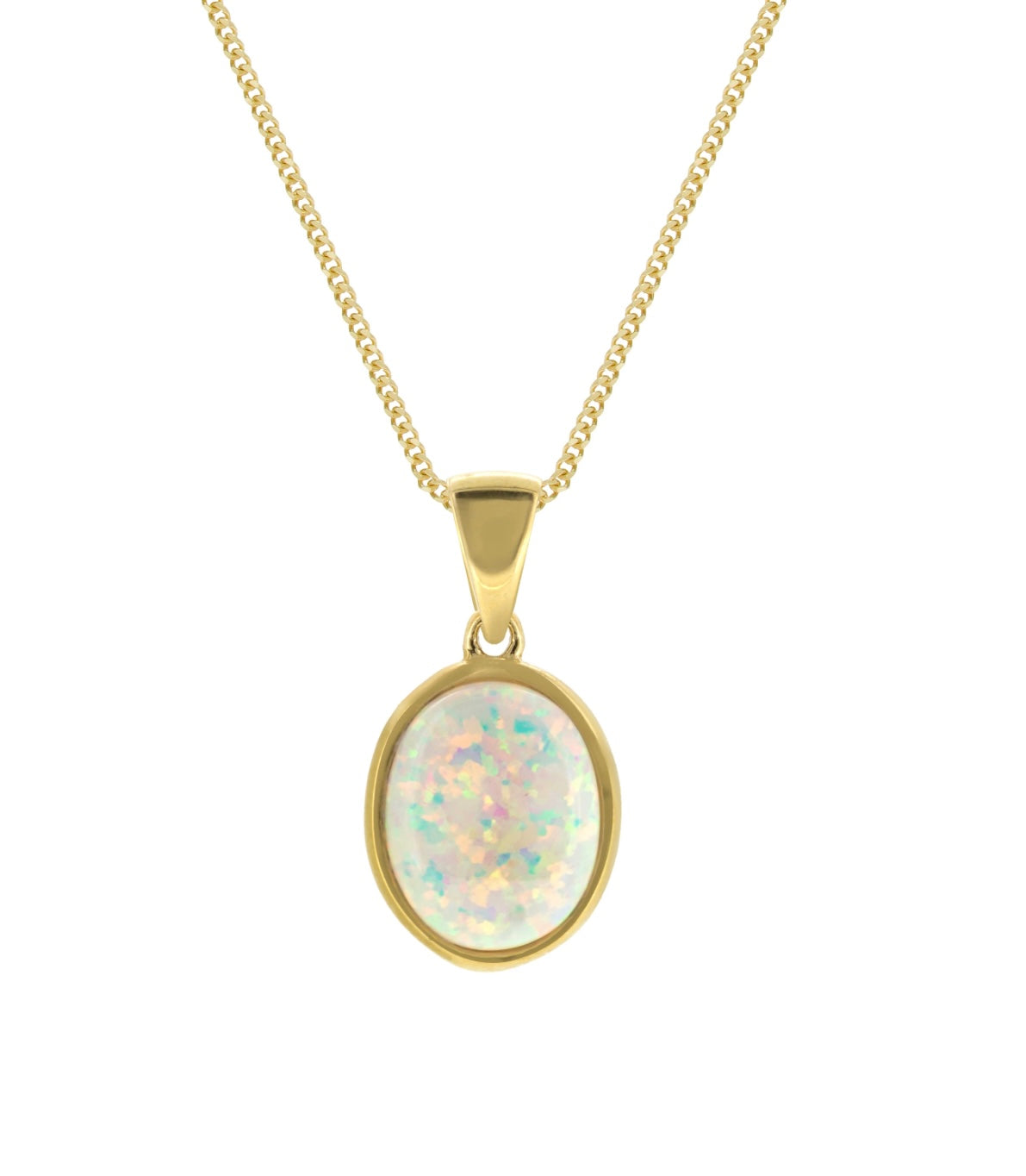 9ct gold Opal stud earrings (e406)