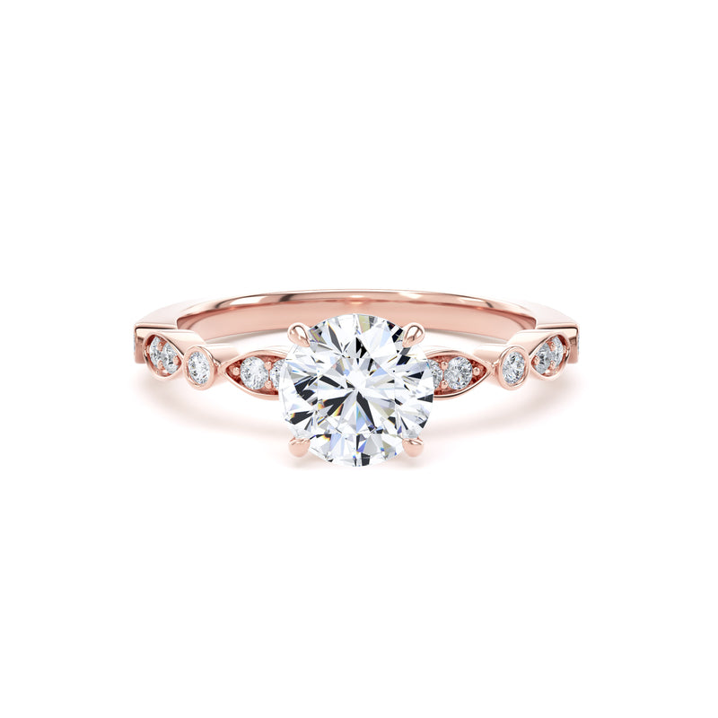 1.15ct Halo Set Brilliant Lab Grown Diamond Solitaire Ring (Rsv01)