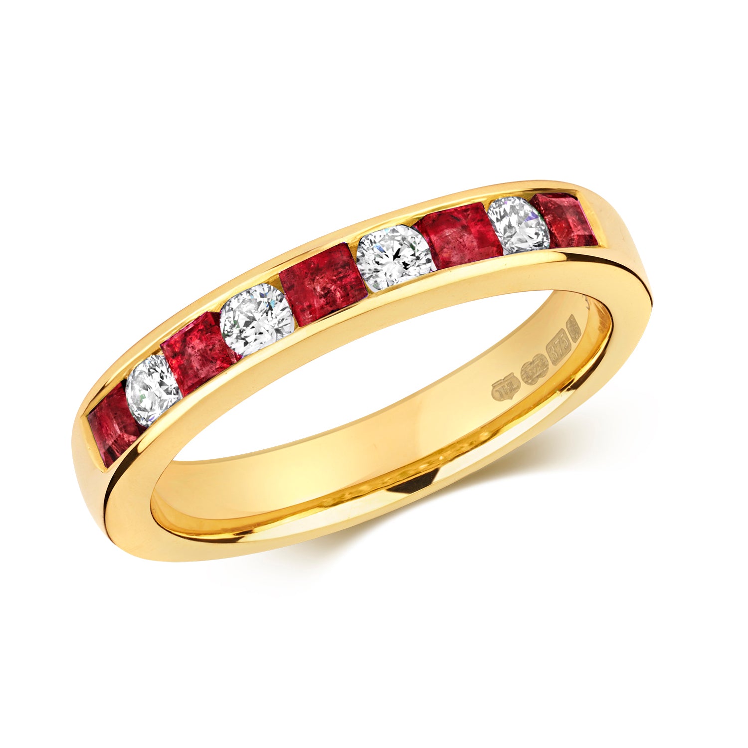 Ruby & Diamond Eternity Ring (Rd407r)