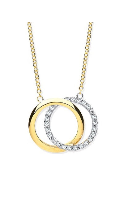 9ct Yellow Gold Circle Necklace (Cn0601)