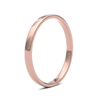 9ct 2mm Light Soft Court Wedding Ring (2Lls-9w)