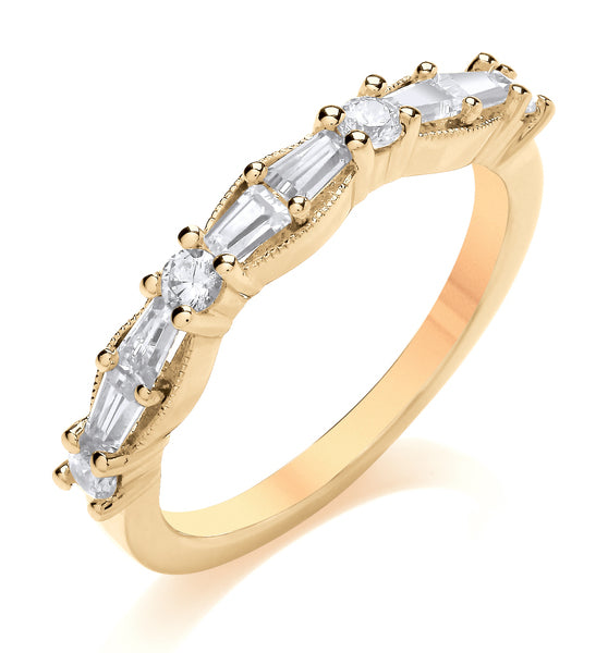 9ct White Gold Diamond Vintage Wedding Ring (Vcw-350-040-065)
