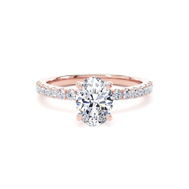 1.35ct Halo Set Oval Lab Grown Diamond Solitaire Ring. (Osp02)