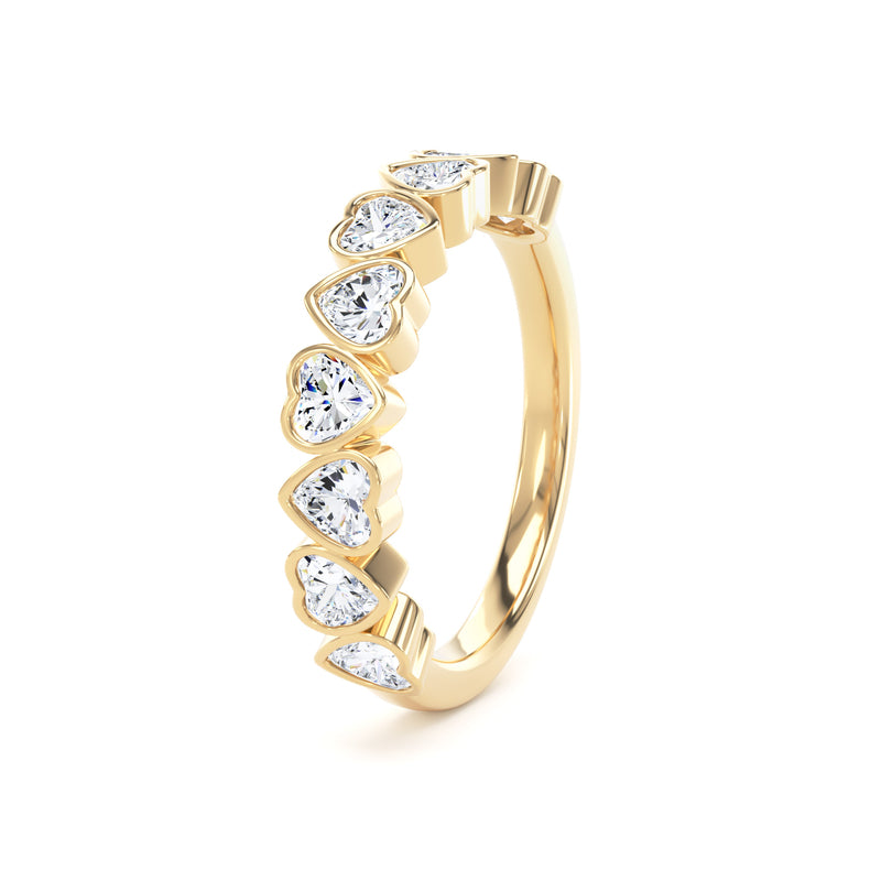 .90ct Heart Cut Lab Grown Diamond Eternity Ring (Bzh-090-090)
