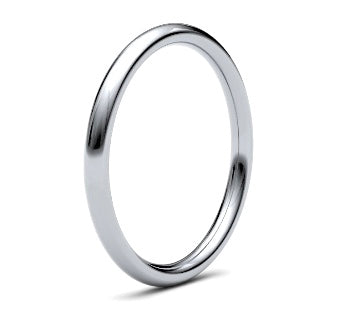 9ct 2mm Heavy Court Wedding Ring (2Lhc-9w)