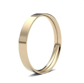 9ct 3mm Medium Flat Court Wedding Ring 3Lme-9w)