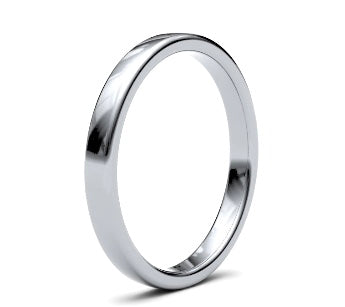 9ct 2.5mm Medium Soft Court Wedding Ring (2.5Lms-9y)