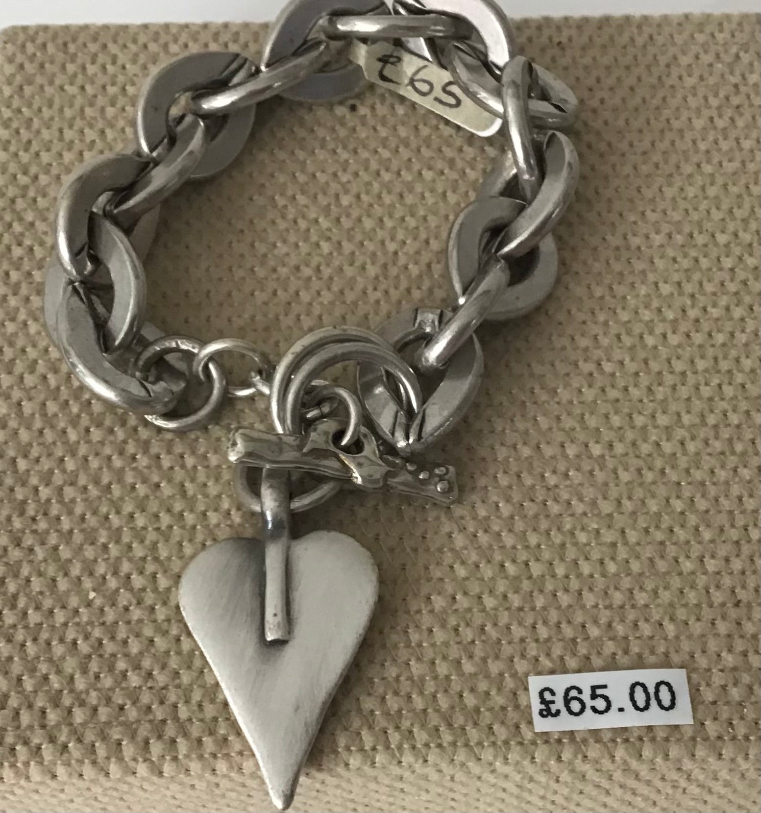 Danon Chunky T-bar Heart Bracelet
