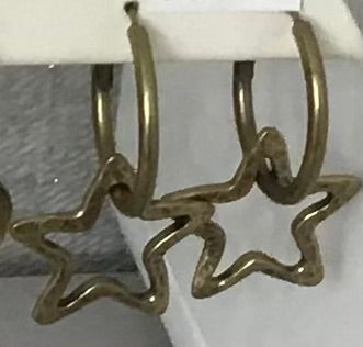 Danon Star Hoop Earrings