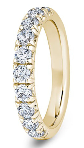 9ct Brilliant Cut French Pave Wedding Ring (Fpf-340-040-080)