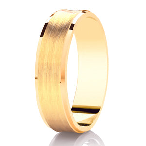 9ct Brushed Concave Court Wedding Ring (DC139bc)