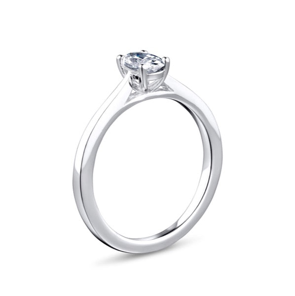 1.41ct Oval Lab Grown Certified Diamond Solitaire Ring (Opp01)