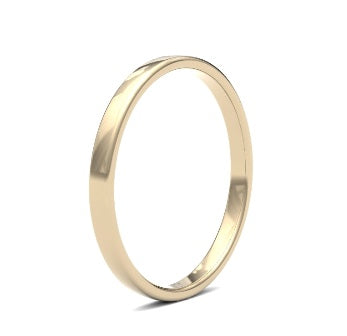 9ct 2mm Light Soft Court Wedding Ring (2Lls-9w)