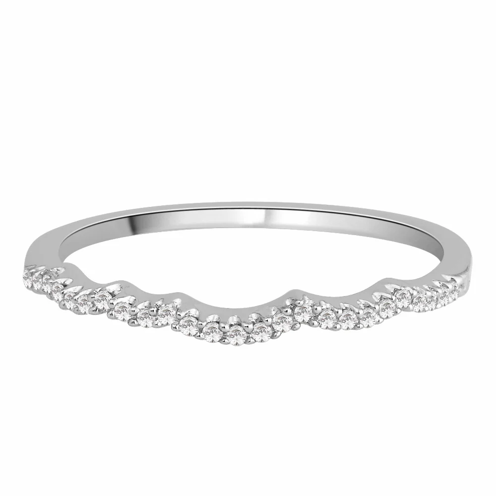 9ct white gold diamond shaped wedding ring (b0040)