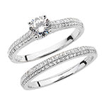 Silver Cubic Zirconia Bridal Set (G7474)