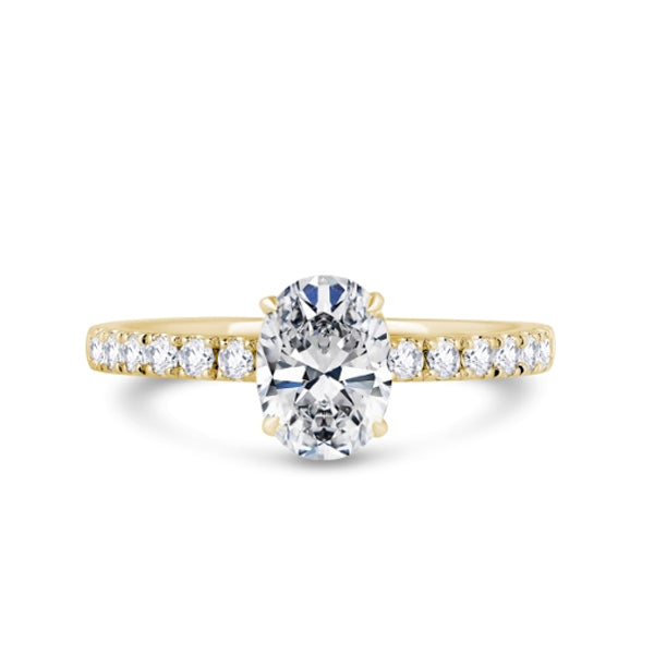 1.35ct Halo Set Oval Lab Grown Diamond Solitaire Ring. (Osp02)