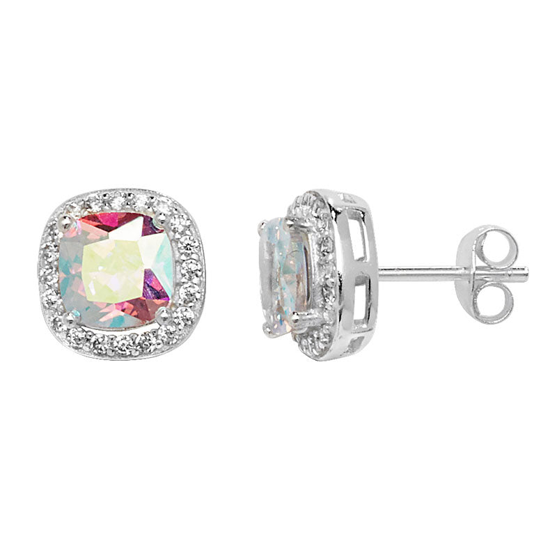 Silver Cubic Zirconia Studs (Se252a)