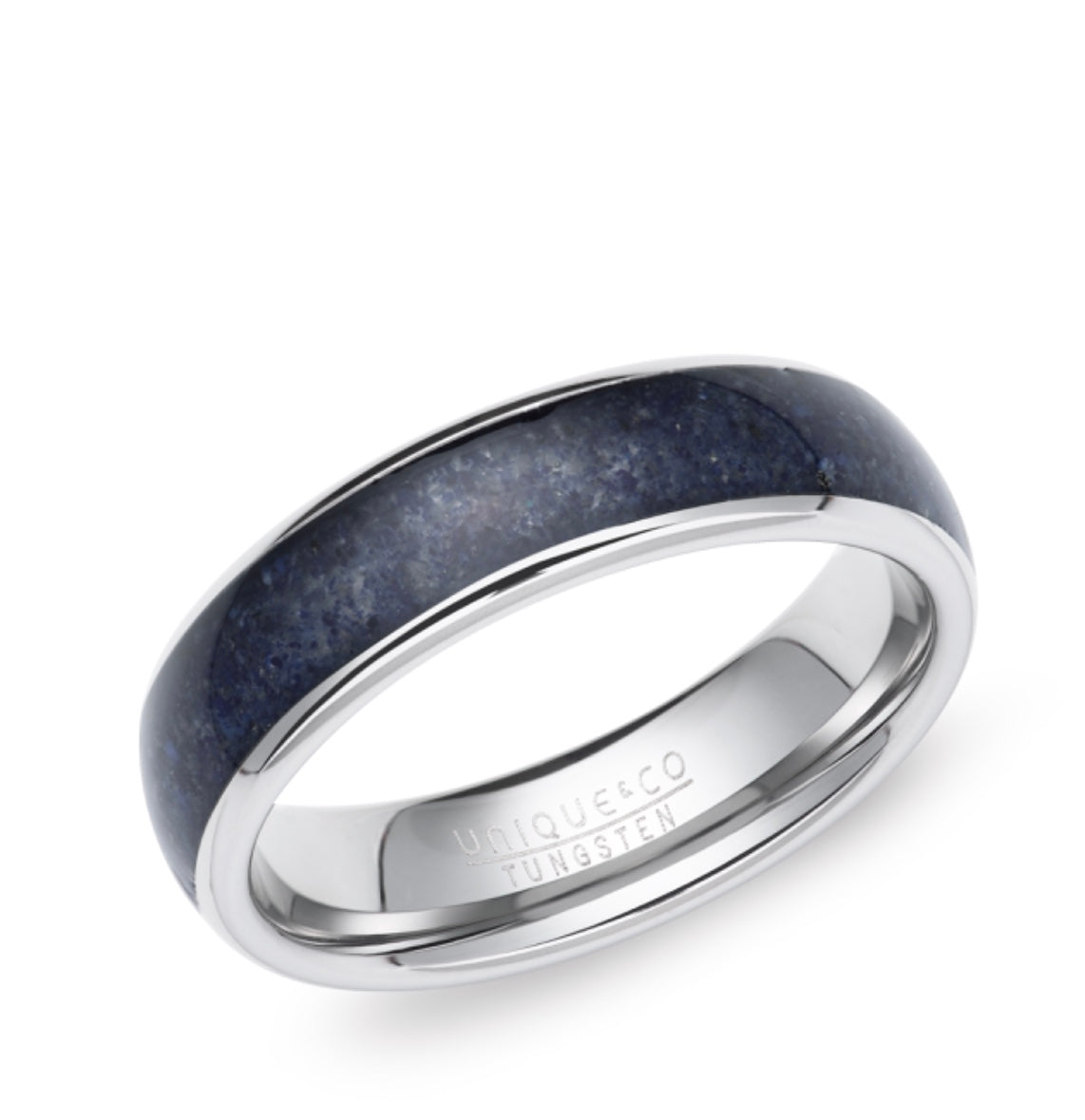 Tungsten 6mm Lapis Lazuli Wedding Ring (TUR 181)