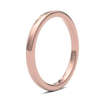 9ct 2mm Heavy Soft Court Wedding Ring (2Lhs-9y)