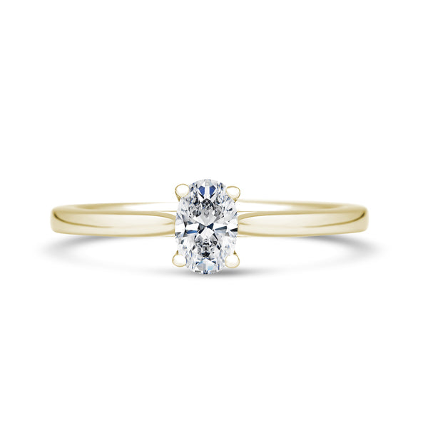 1.41ct Oval Lab Grown Certified Diamond Solitaire Ring (Opp01)