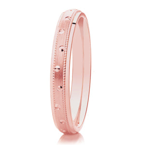 9ct Brushed Finish Court 3mm Wedding Ring (Ar504)
