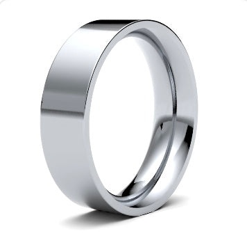 9ct 7mm Heavy Flat Court Wedding Ring (7Ghe-9w)