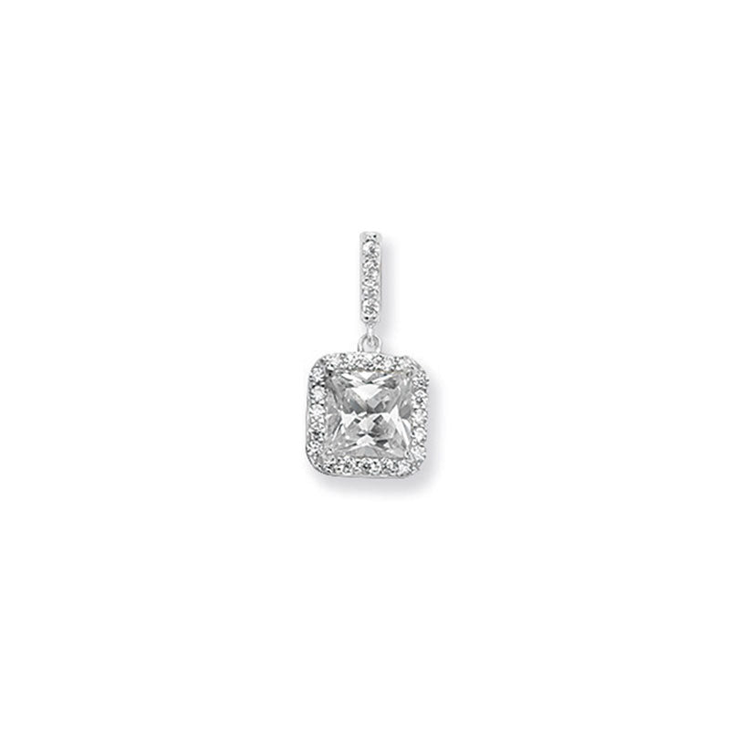 Silver Cubic Zirconia Pendant (Sp265a)
