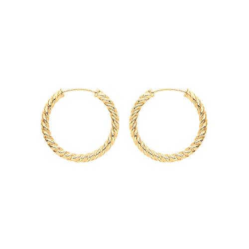 9ct Yellow Gold Sleeper Earrings (Es181-15)