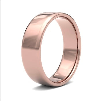 9ct 7mm Light Soft Court Wedding Ring (7Gls-9r)