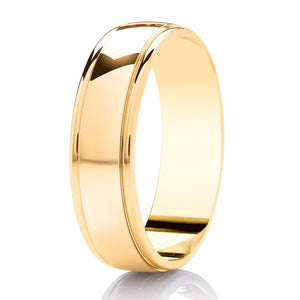 9ct Diamond Cut Polished Edge Wedding Ring (Dc115)
