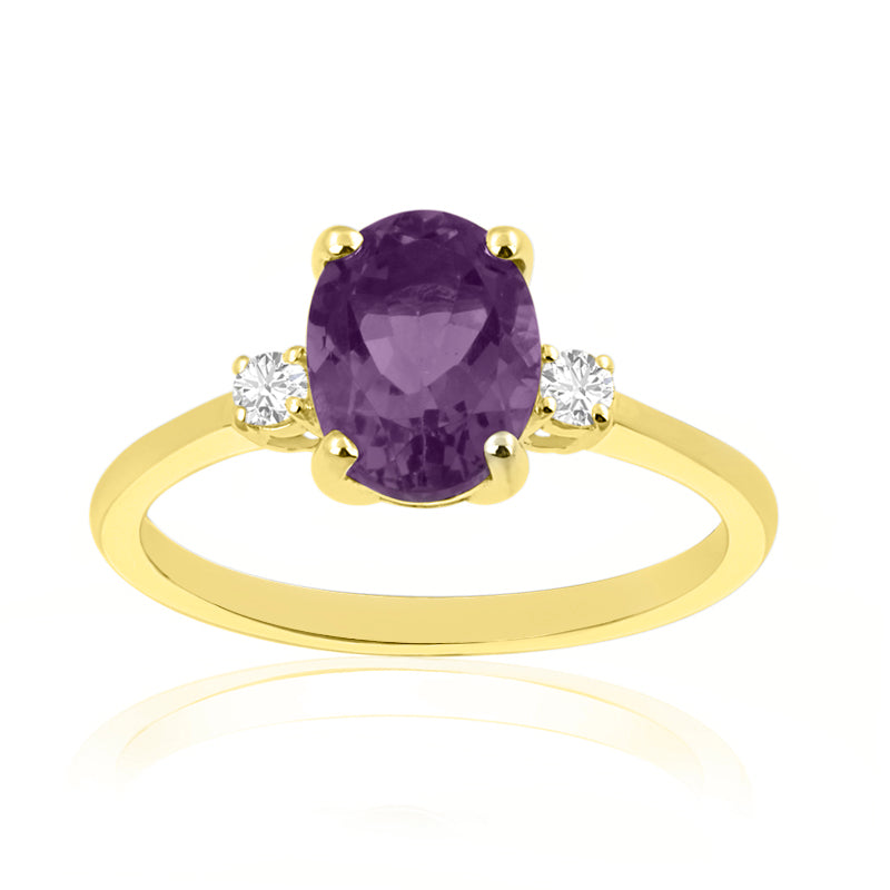 2ct  Oval Amethyst & Diamond Dress Ring (R4463am)