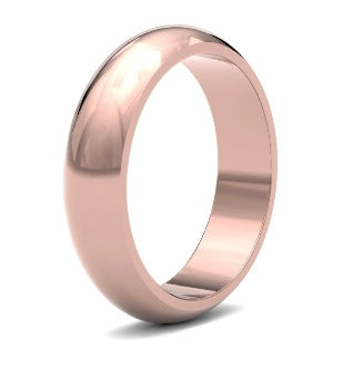 9ct 6mm Medium D Shape Wedding Ring (6Gmd-9w)