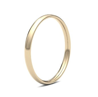 9ct 2mm Light Court Wedding Ring (2Llc-9w)