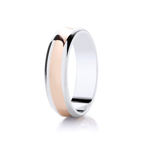 Two Colour Wedding Ring (Dc131)