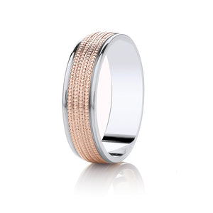 Two Colour Wedding Ring (Dc133)