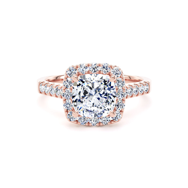 1.92ct Cushion Cut Halo Set Lab Grown Diamond Certified Solitaire Ring (Chs01)