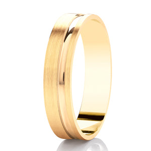 9ct White Gold Satin Finish 5mm Wedding Ring (DC155b)