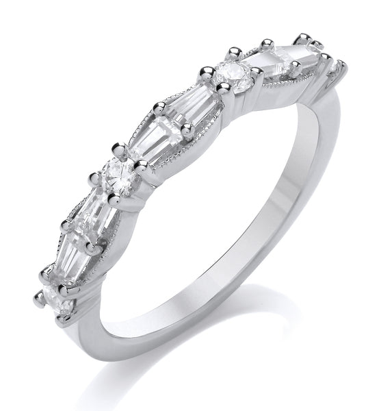 9ct White Gold Diamond Vintage Wedding Ring (Vcw-350-040-065)
